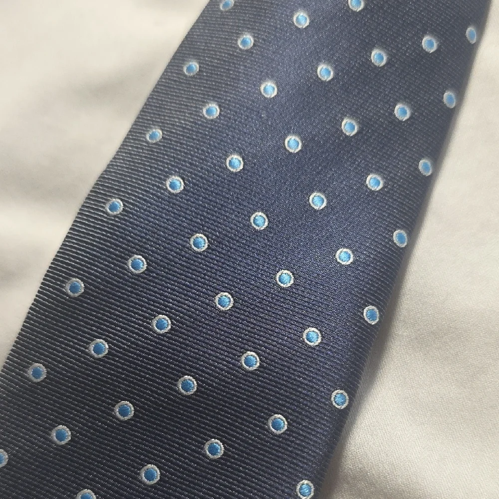 Navy Polka Dot Kids Tie
